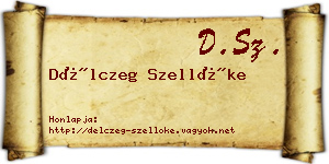 Délczeg Szellőke névjegykártya